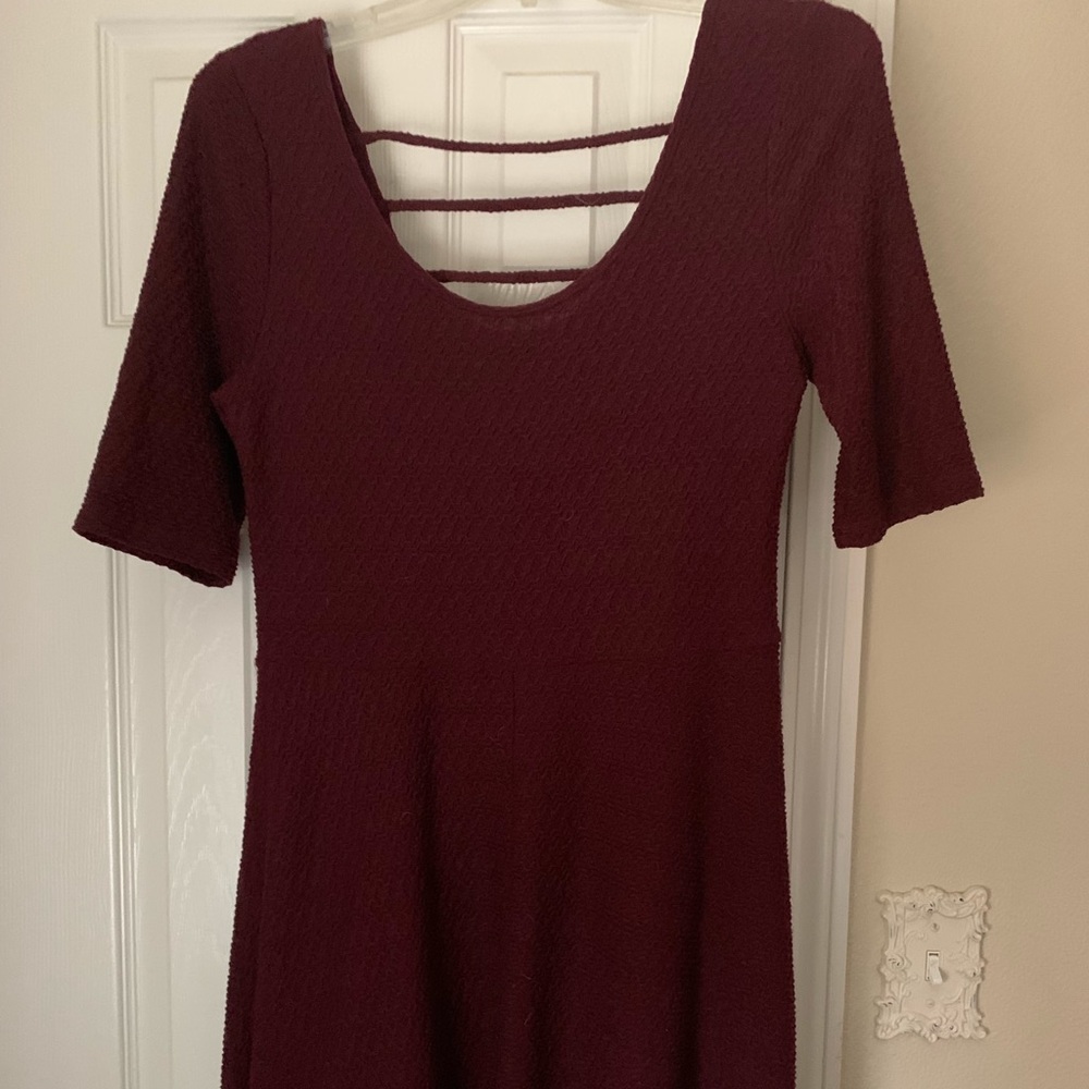Burgundy skater dress- NOW 30% OFF